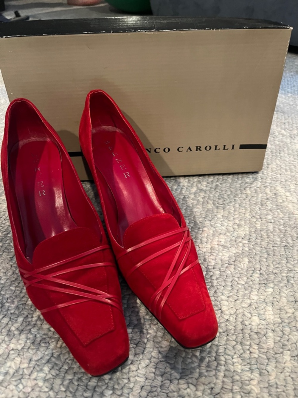 Red Suede Women’s Loafers